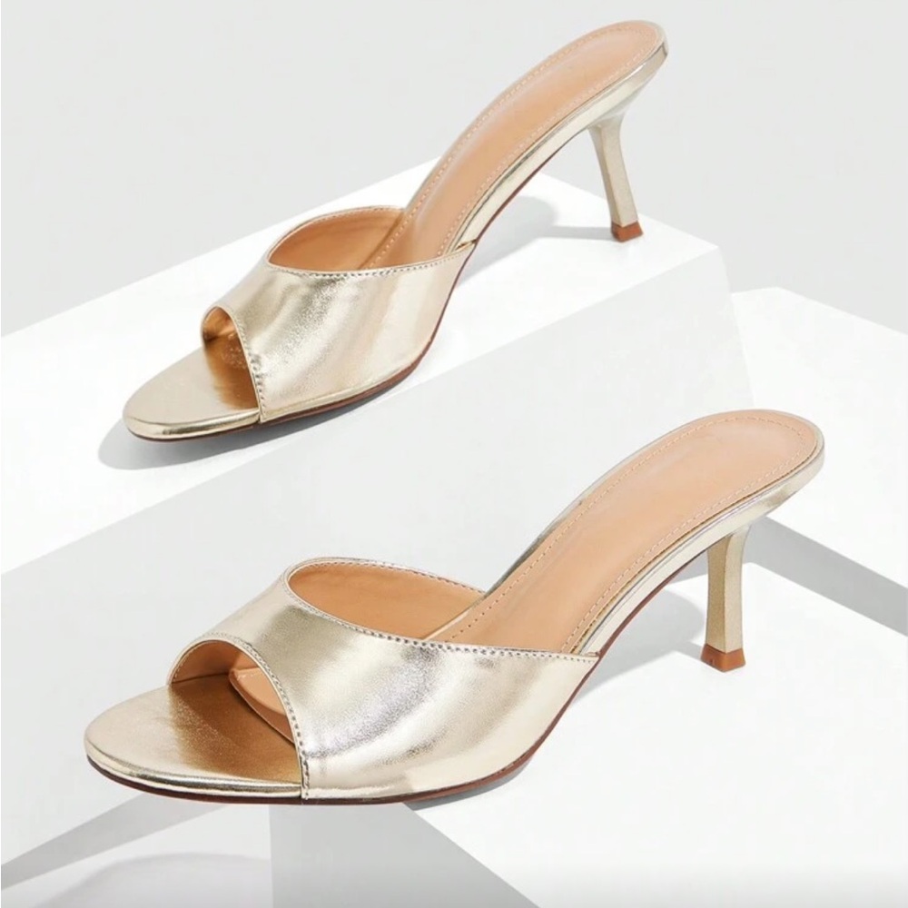 Elegant Gold Women's Heels